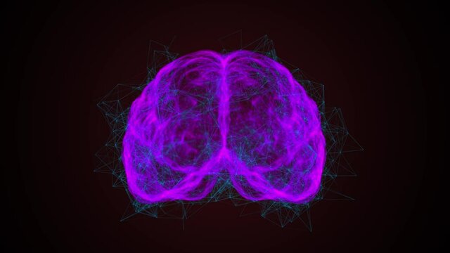 Futuristic human brain interface concept. Brain scan technology. Neurosurgery diagnostic 4K