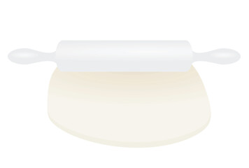 White rolling pin. vector illustration