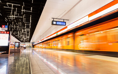 Helsinki metro station. Finland - obrazy, fototapety, plakaty