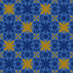 Classic Pattern Ornament, Decorative Seamless  Geometric Pattern for Design Wallpaper, Fashion Print, Trendy Decor, Home Textile, Retro Decor Vector Illustration.	