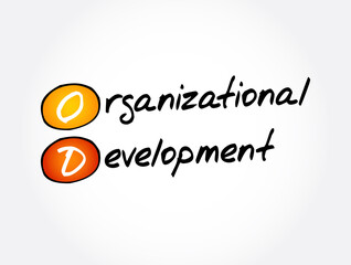 OD - Organizational Development acronym, business concept background