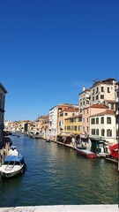 Venice Grand Canal boat traffic Travel Italy. Authentic, historic.