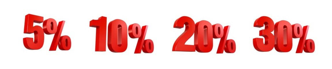 Volumetric figures with trade discount percentages on a white background.