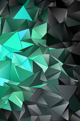 Fototapeta premium 3d Triangles, abstract background. Design wallpaper.