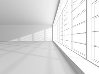 Fototapeta premium White Modern Background. Abstract Building Concept