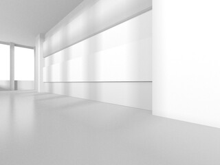 Fototapeta premium Illuminated room interior design. Modern architecture concept background
