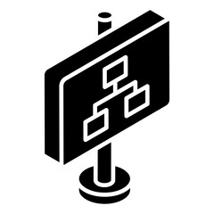 
Workflow glyph isometric icon 
