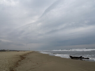 storm on the beach