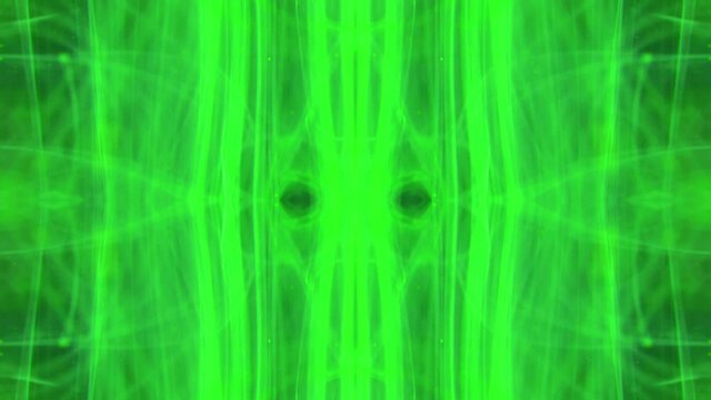 Green ink in motion. Abstract background