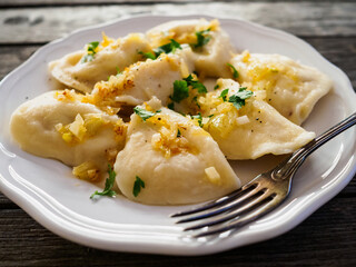 Dumplings - cheese noodles with onion
