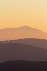 sunset in the mountains