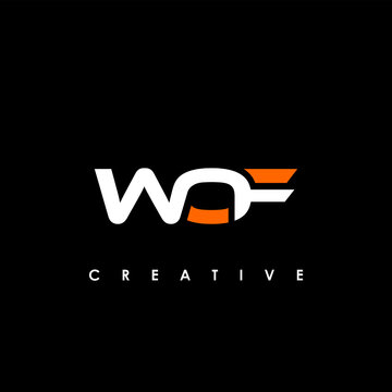 WOF Letter Initial Logo Design Template Vector Illustration