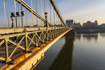 Széchenyi Chain Bridge and area in Budapest