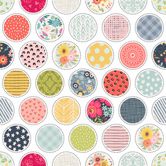 Seamless pattern, circles. Can be used on packaging paper, fabric, background for different images, etc.