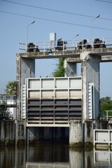 public dam in country Chachoengsao Thailand