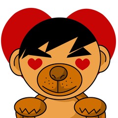 cute heart cartoon