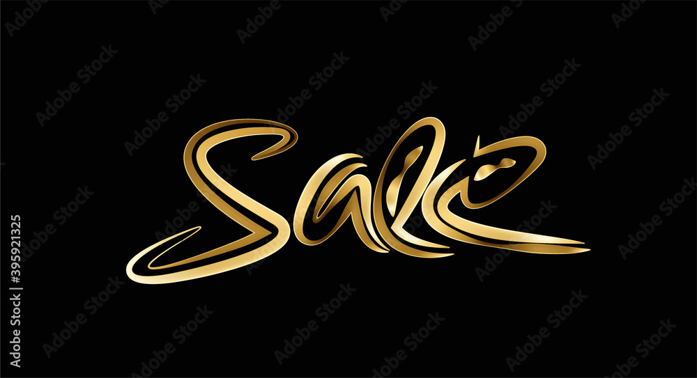 Wall mural sale text gold modern trendy design template . vector design