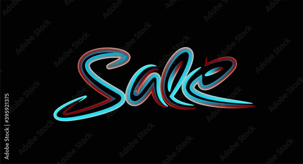 Wall mural sale text modern trendy design template . vector design