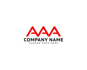 Initial Letter AAA Logo Icon Design Template