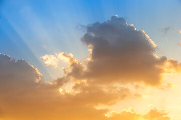 sunset sky with clouds