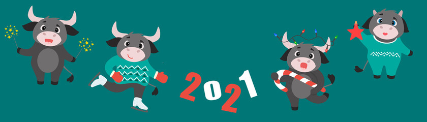 Symbol of 2021 Bull banner