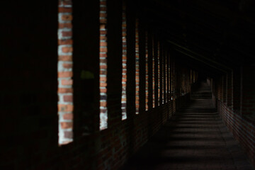 Brick corridor in the fortress