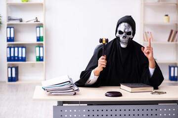 Demon judge working in the courthouse