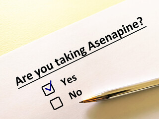 Obraz premium Questionnaire about psychiatry