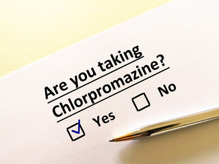 Obraz premium Questionnaire about psychiatry