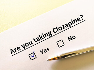 Obraz premium Questionnaire about psychiatry