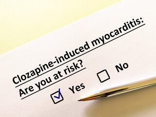 Fototapeta premium Questionnaire about psychiatry