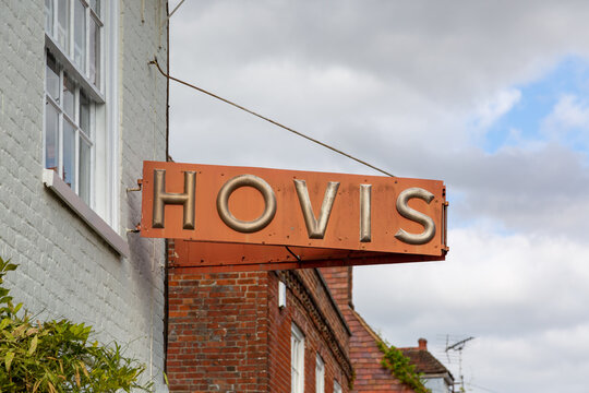 08/30/2020 Hambledon, Hampshire, UK A hovis sign on the exterior of an old bakery in hambledon, Hampshire
