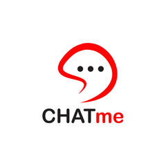 Chat logo design icon template