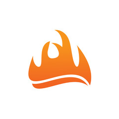 Fire icon logo design template