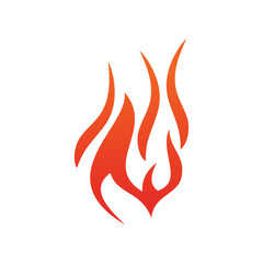 Fire icon logo design template