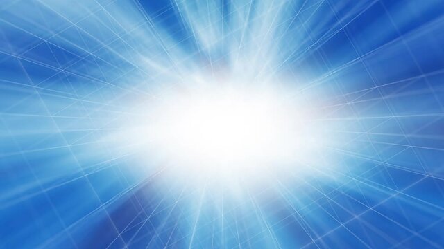 Abstract shiny blue lines and light travel background.