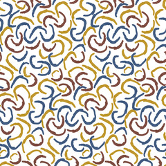 Abstract vector seamless pattern in trending colors: navy, mustard and maroon. Trendy and creative magazine covers, invitations, flyers, cards, wallpaper, web background.