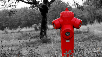 Roter Hydrant Plagne
