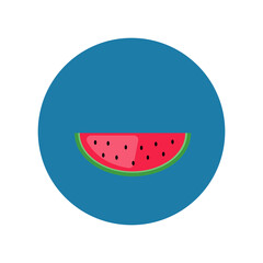 Watermelon and juicy watermelon slice illustration
