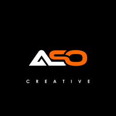 ASO Letter Initial Logo Design Template Vector Illustration - obrazy, fototapety, plakaty