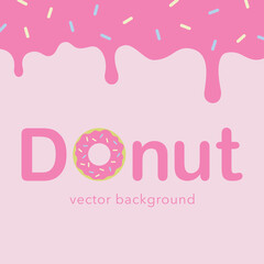 a frame with donuts illustration for social media posts, banner, greeting card, etc.