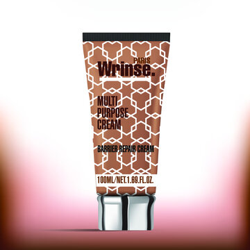 Multi Purpose Cream, Cosmetics Tubes Mockup, Cosmetics , Cosmetics Packaging Design Template, Hand Cream Tube Luxury High End Cosmetics Design.eps