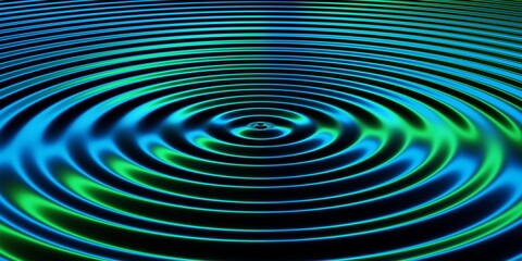 Surface deformed by the propagation of concentric electromagnetic waves.