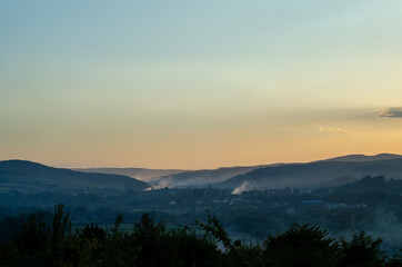 sunrise in the mountains