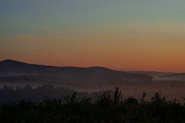 sunrise in the mountains
