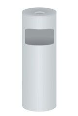 Metal standing outdoor ashtray. vector