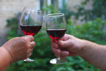 two glasses of wine