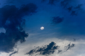Naklejka na ściany i meble moon and clouds