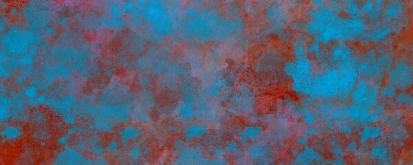 sfondo acquerello rosso e azzurro, grunge vintage, vernice in elegante sfondo, illustrazione, web banner texture marmorizzato. 