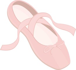 Vector illustration of ballet shoe emoticon